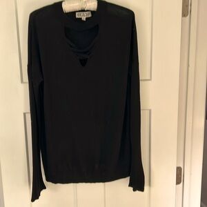 Pink Rose Black knit sweater